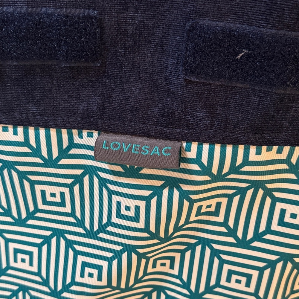 Lovesac Sapphire Navy Blue corded seat cover - Picture 2 of 3